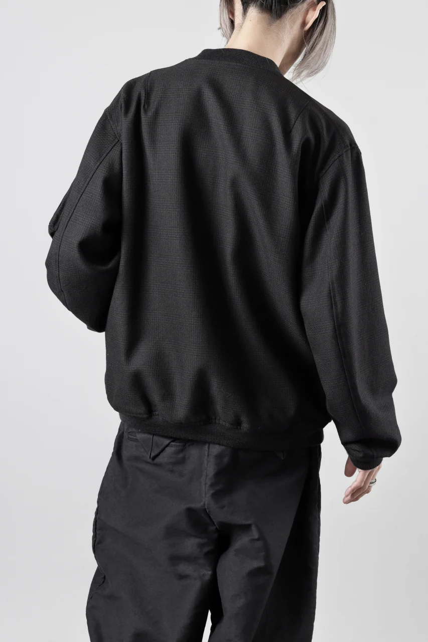 KLASICA FL-PC FLIGHT JACKET / REPULSION NIGHT GLEN CHECK WOOL (SHADOW CHECK) - Image 8