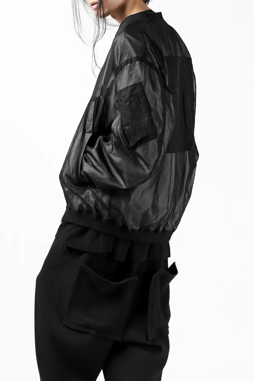 KLASICA FLIGHT PC-1 JACKET / TRANSLUCENT ORGANDY (BLACK) - Image 11