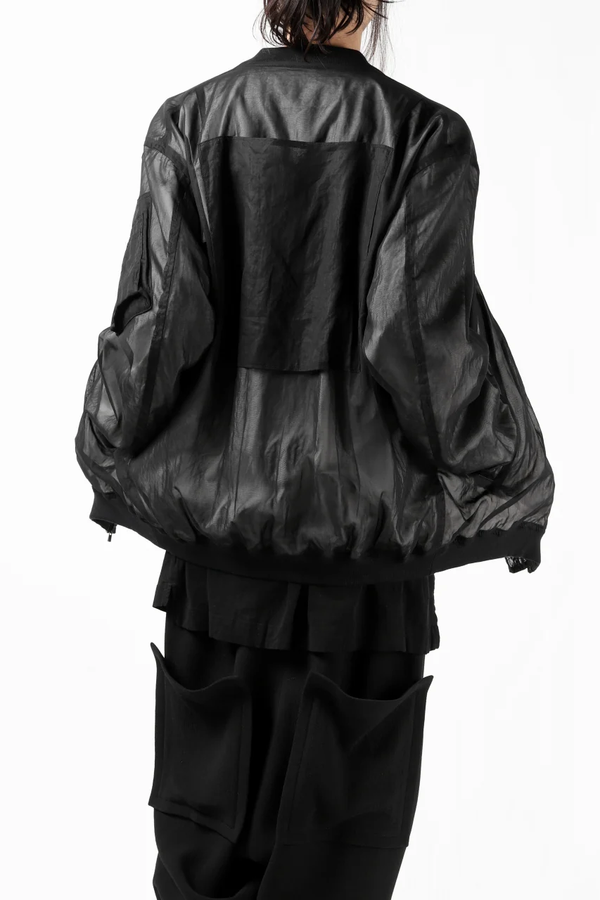 KLASICA FLIGHT PC-1 JACKET / TRANSLUCENT ORGANDY (BLACK) - Image 12