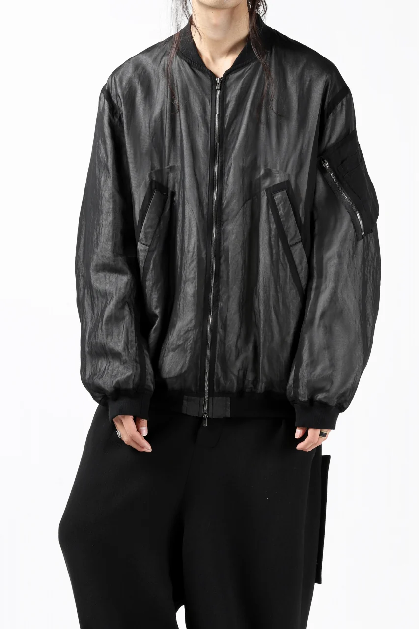 KLASICA FLIGHT PC-1 JACKET / TRANSLUCENT ORGANDY (BLACK) - Image 13