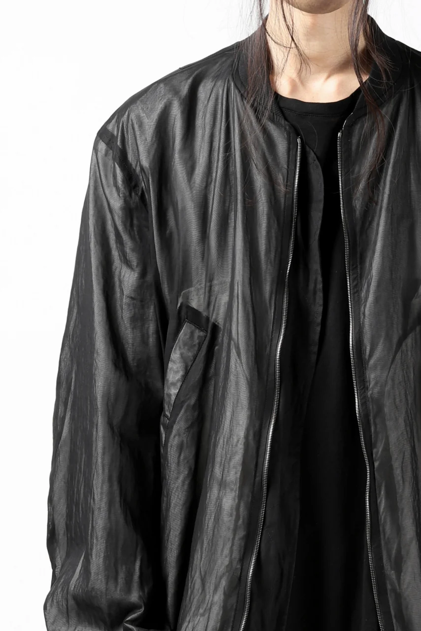 KLASICA FLIGHT PC-1 JACKET / TRANSLUCENT ORGANDY (BLACK) - Image 16