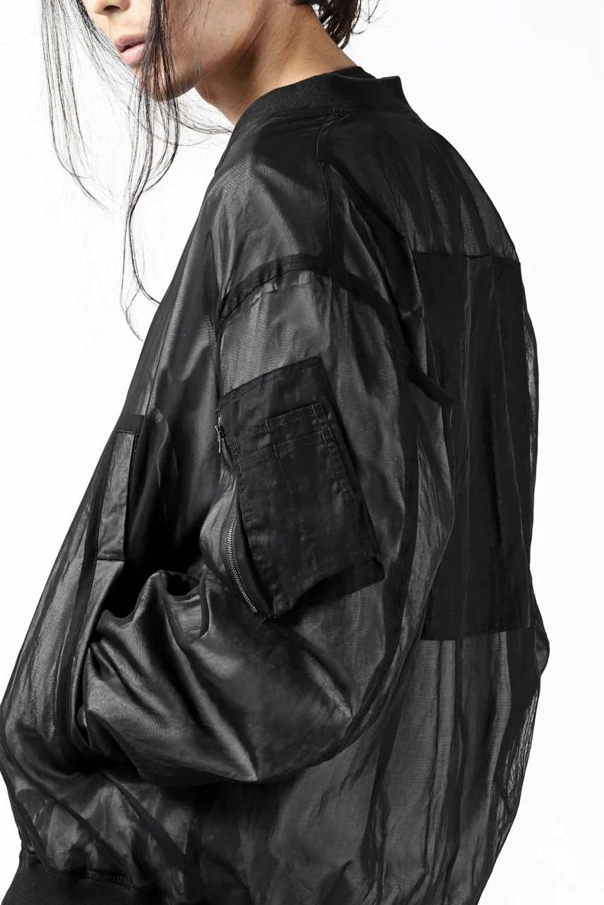 KLASICA FLIGHT PC-1 JACKET / TRANSLUCENT ORGANDY (BLACK) - Image 17