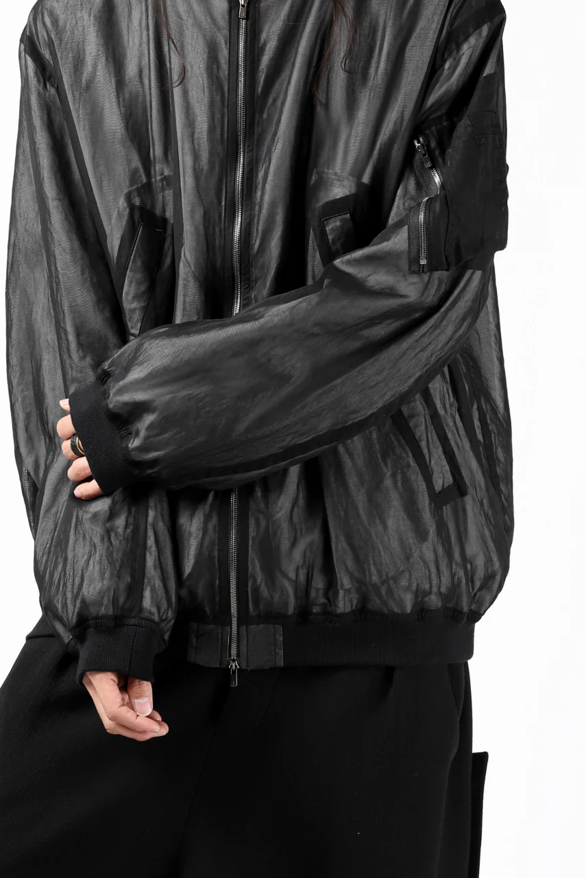 KLASICA FLIGHT PC-1 JACKET / TRANSLUCENT ORGANDY (BLACK) - Image 18