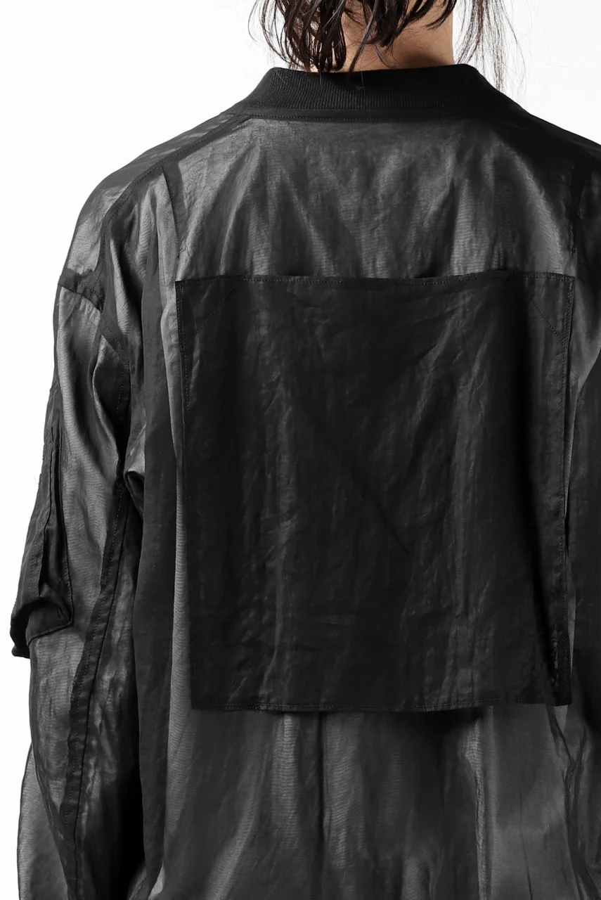 KLASICA FLIGHT PC-1 JACKET / TRANSLUCENT ORGANDY (BLACK) - Image 19