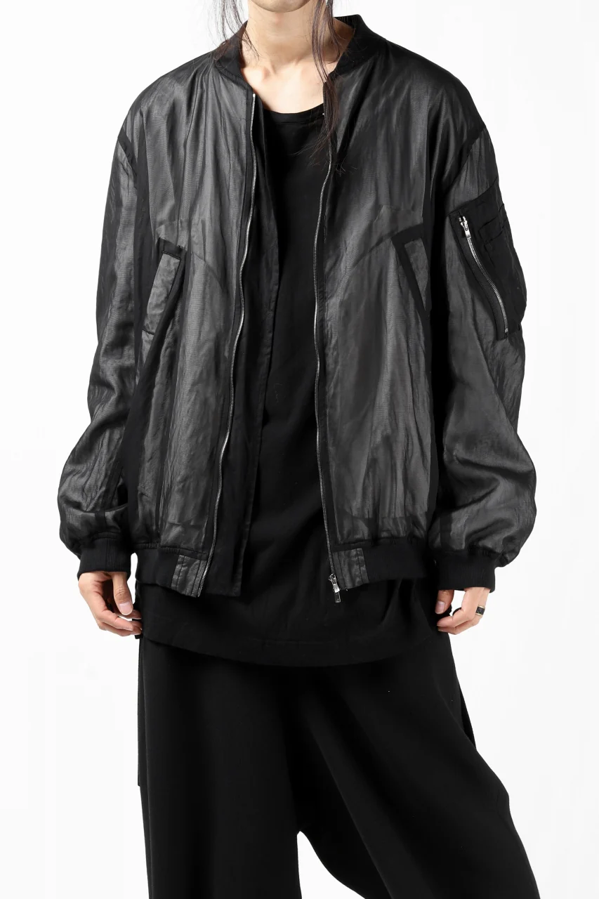 KLASICA FLIGHT PC-1 JACKET / TRANSLUCENT ORGANDY (BLACK) - Image 2