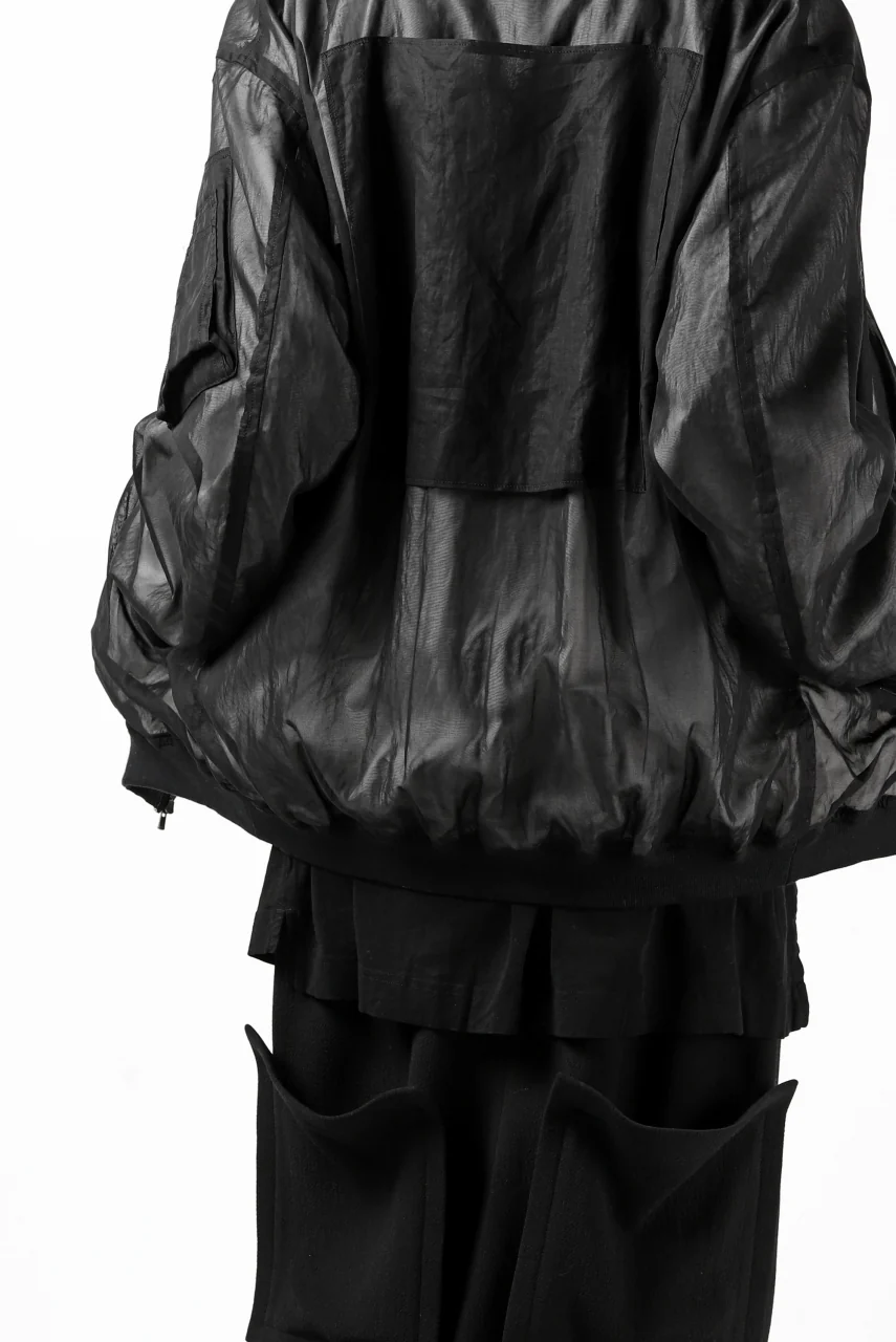 KLASICA FLIGHT PC-1 JACKET / TRANSLUCENT ORGANDY (BLACK) - Image 21