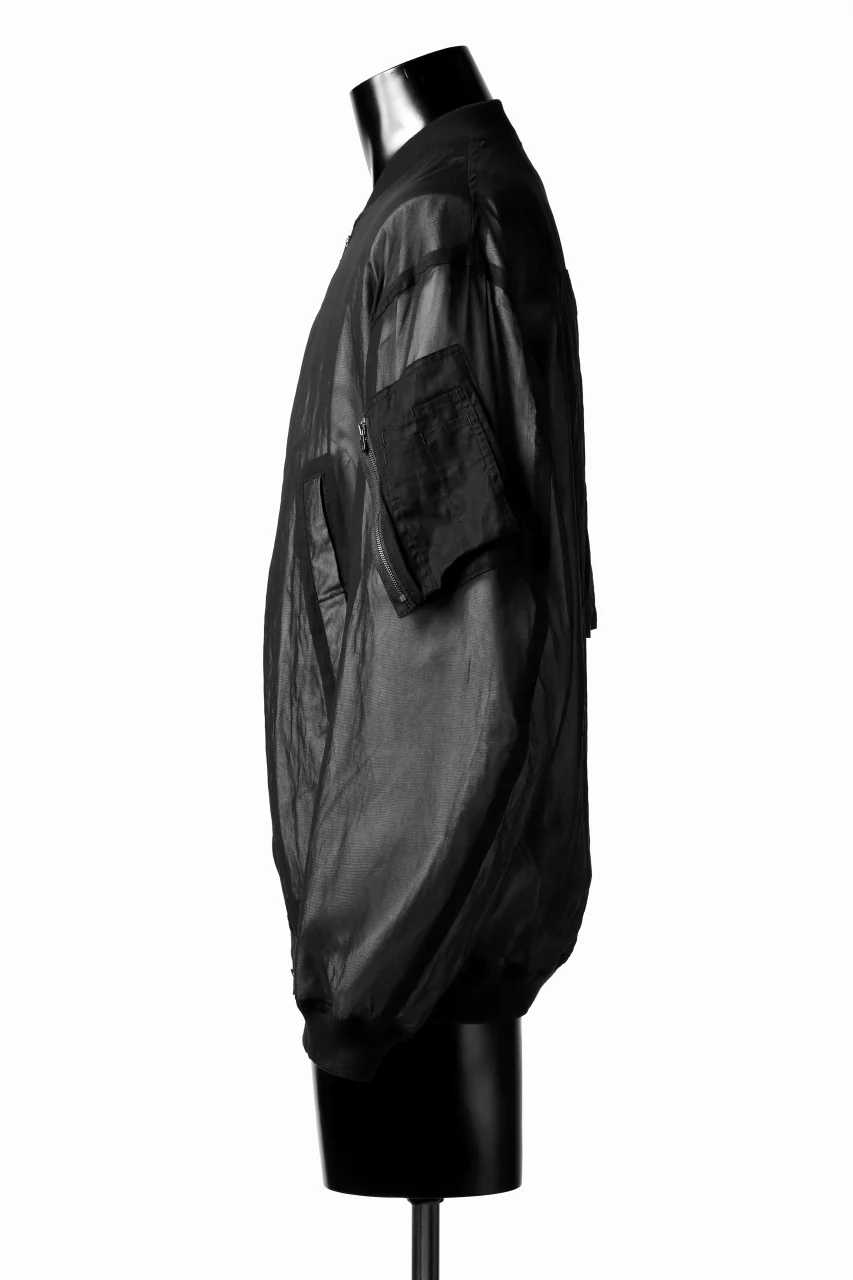 KLASICA FLIGHT PC-1 JACKET / TRANSLUCENT ORGANDY (BLACK) - Image 25