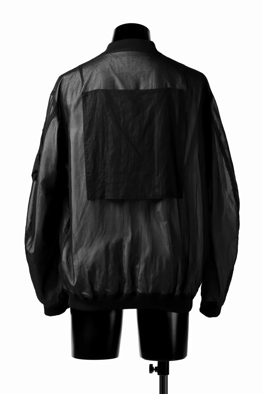 KLASICA FLIGHT PC-1 JACKET / TRANSLUCENT ORGANDY (BLACK) - Image 26