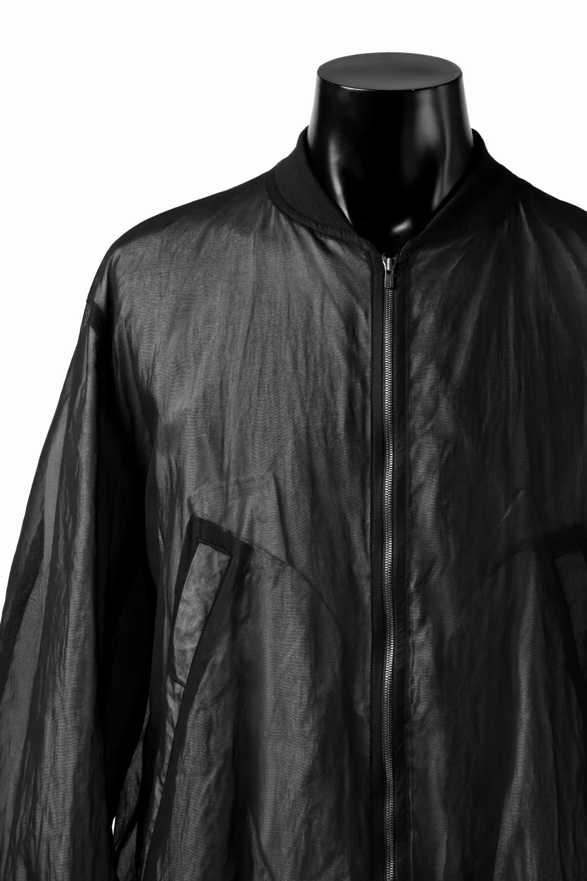 KLASICA FLIGHT PC-1 JACKET / TRANSLUCENT ORGANDY (BLACK) - Image 27