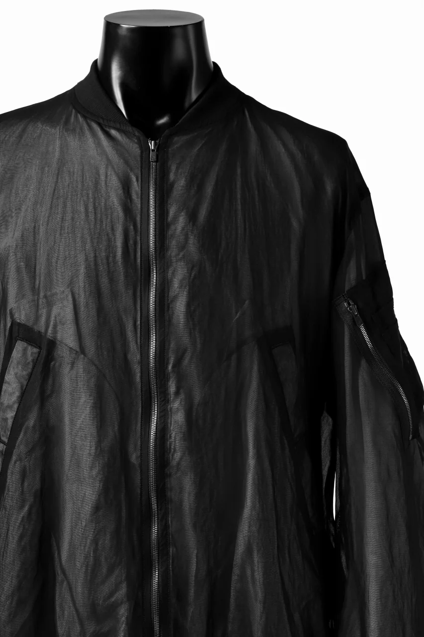 KLASICA FLIGHT PC-1 JACKET / TRANSLUCENT ORGANDY (BLACK) - Image 29