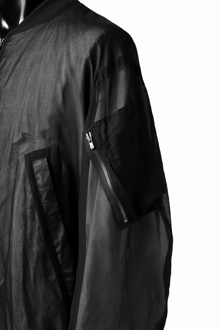 KLASICA FLIGHT PC-1 JACKET / TRANSLUCENT ORGANDY (BLACK) - Image 30
