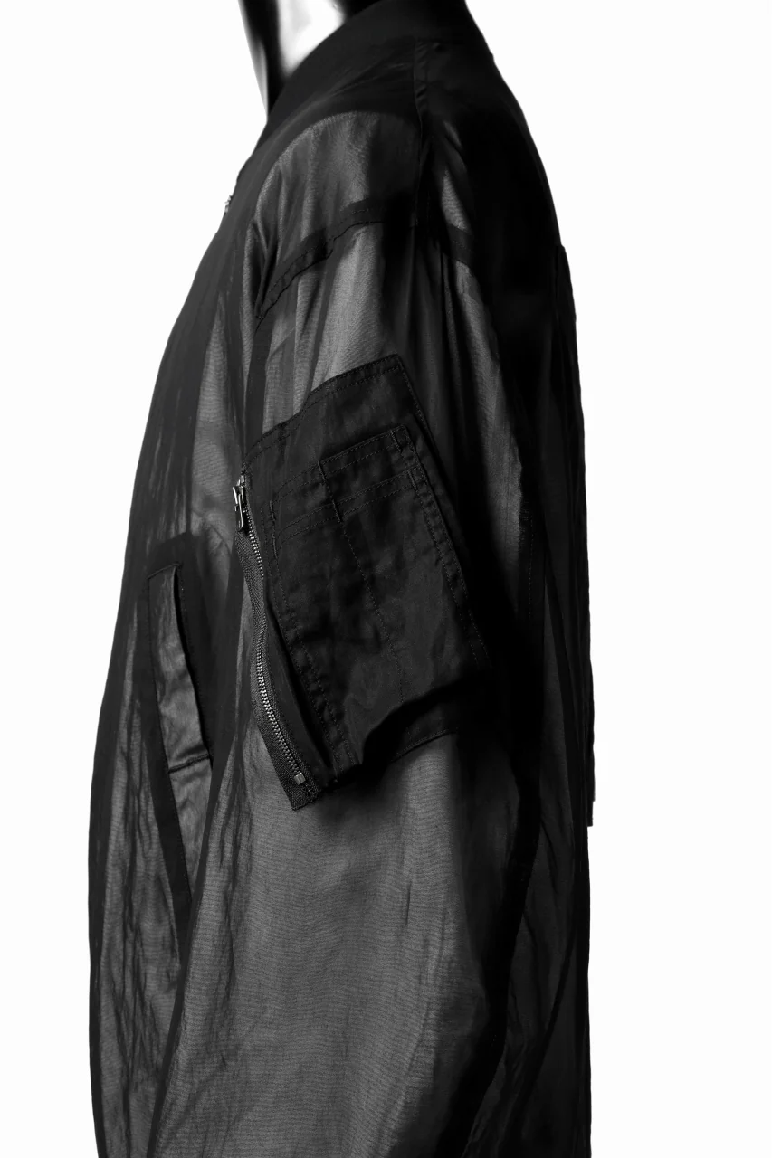 KLASICA FLIGHT PC-1 JACKET / TRANSLUCENT ORGANDY (BLACK) - Image 34