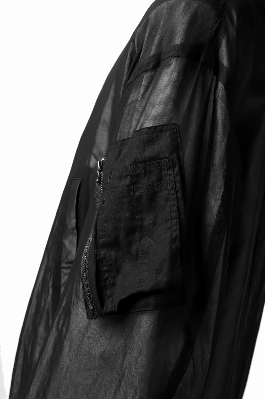 KLASICA FLIGHT PC-1 JACKET / TRANSLUCENT ORGANDY (BLACK) - Image 35