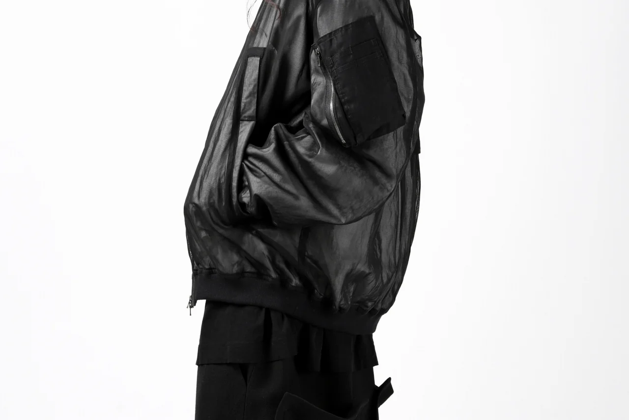 KLASICA FLIGHT PC-1 JACKET / TRANSLUCENT ORGANDY (BLACK) - Image 45