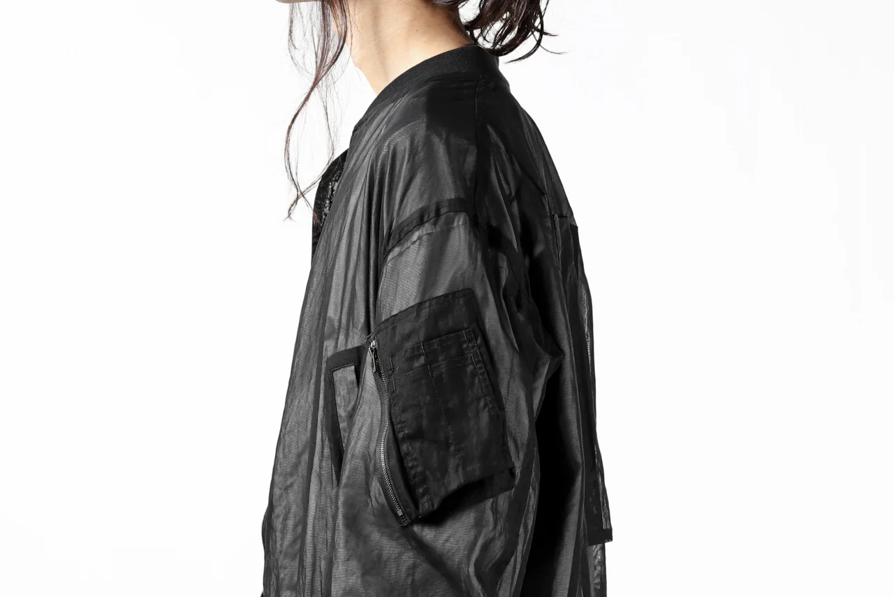 KLASICA FLIGHT PC-1 JACKET / TRANSLUCENT ORGANDY (BLACK) - Image 46
