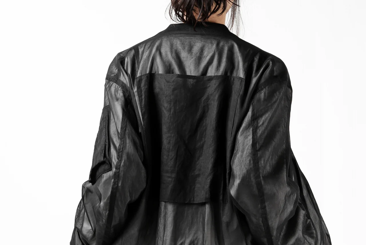 KLASICA FLIGHT PC-1 JACKET / TRANSLUCENT ORGANDY (BLACK) - Image 47