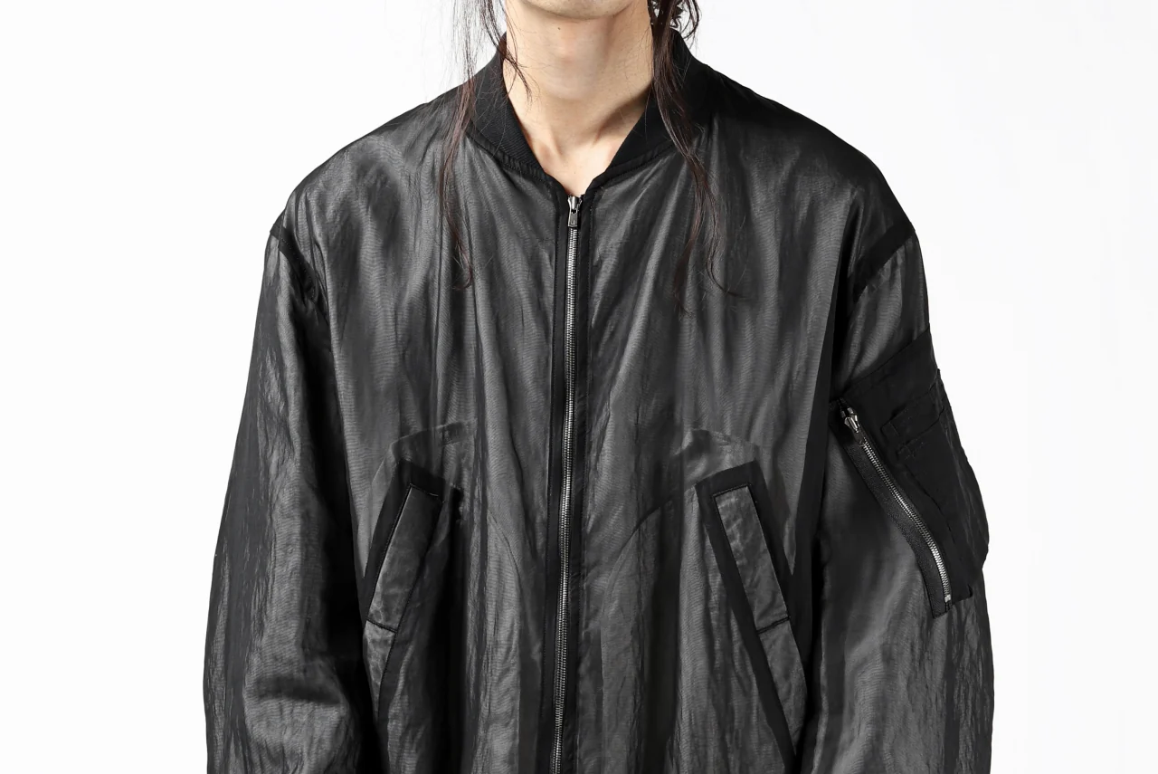 KLASICA FLIGHT PC-1 JACKET / TRANSLUCENT ORGANDY (BLACK) - Image 49