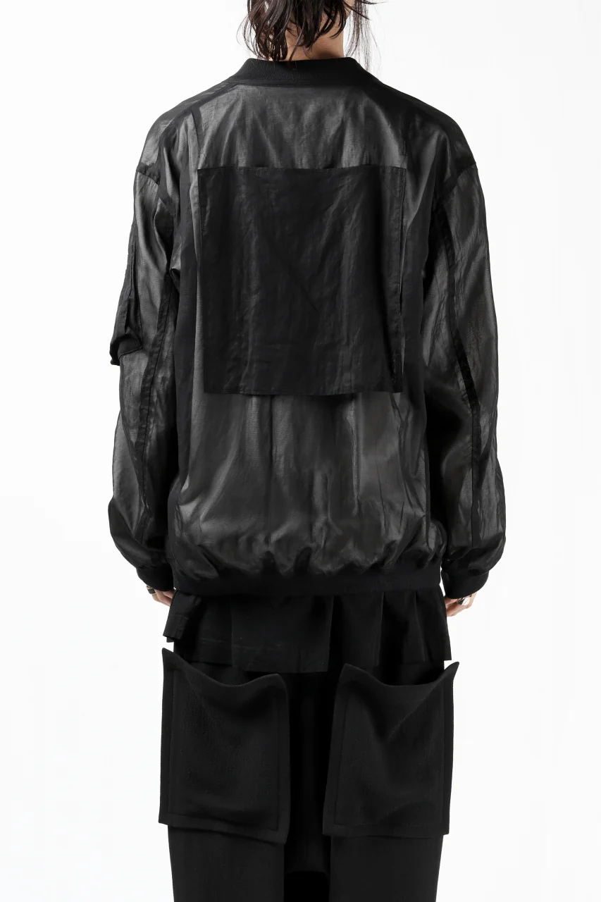 KLASICA FLIGHT PC-1 JACKET / TRANSLUCENT ORGANDY (BLACK) - Image 6