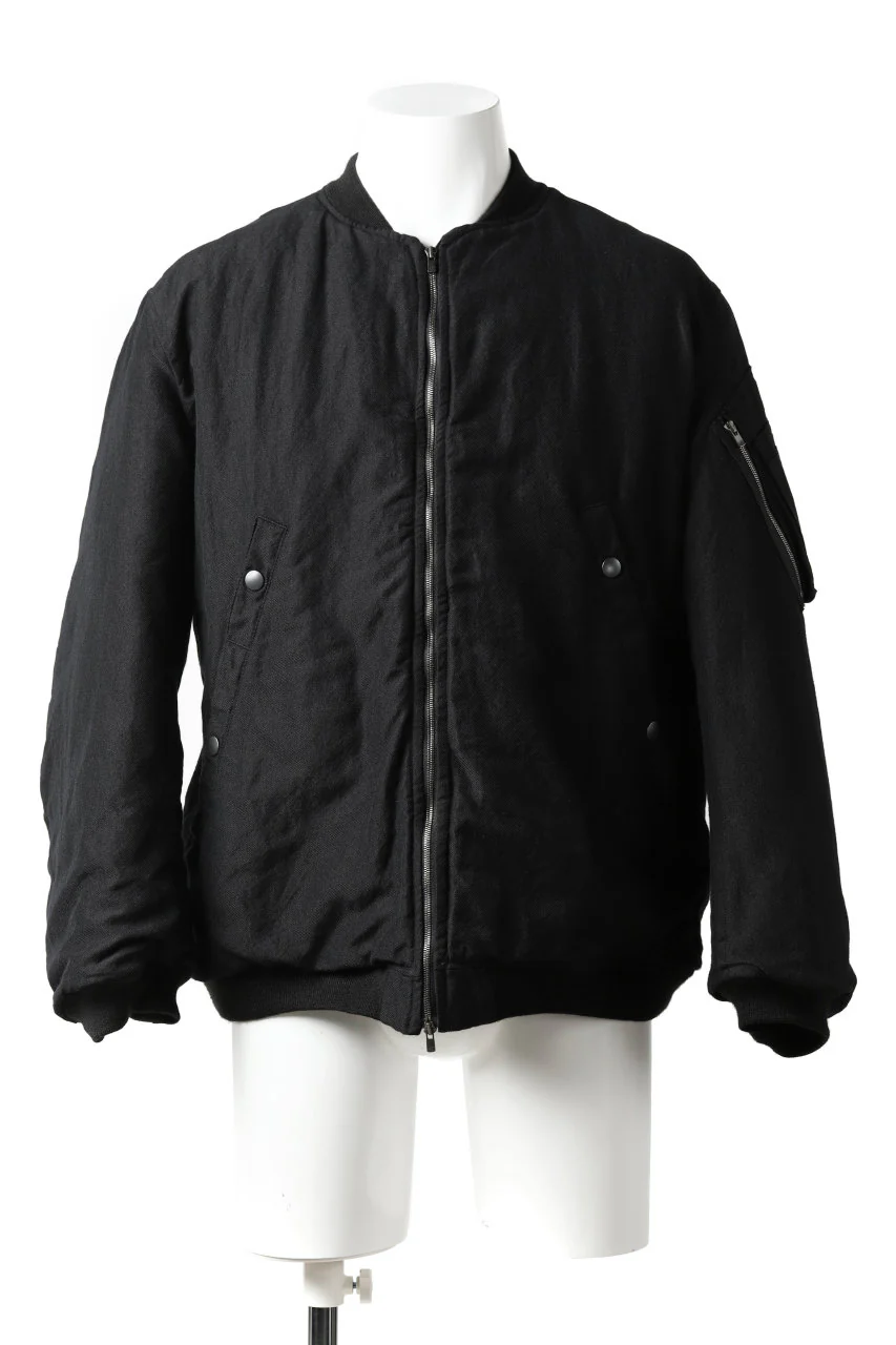 KLASICA FLPC-1 FLIGHT JACKET with BONDED LINING / SERGE WOOL&RAMIE (IRON)