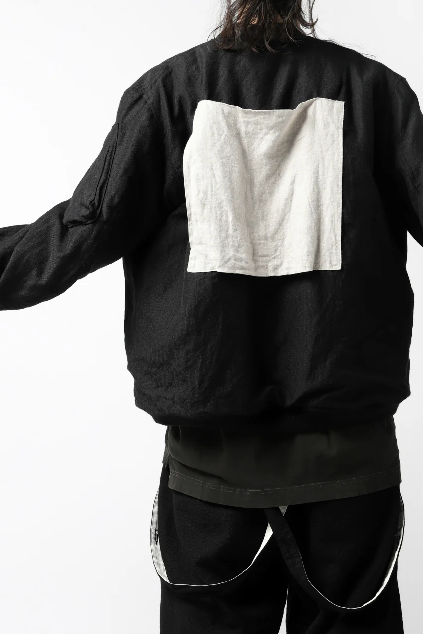 KLASICA FLPC-1 FLIGHT JACKET with BONDED LINING / SERGE WOOL&RAMIE (IRON) - Image 10