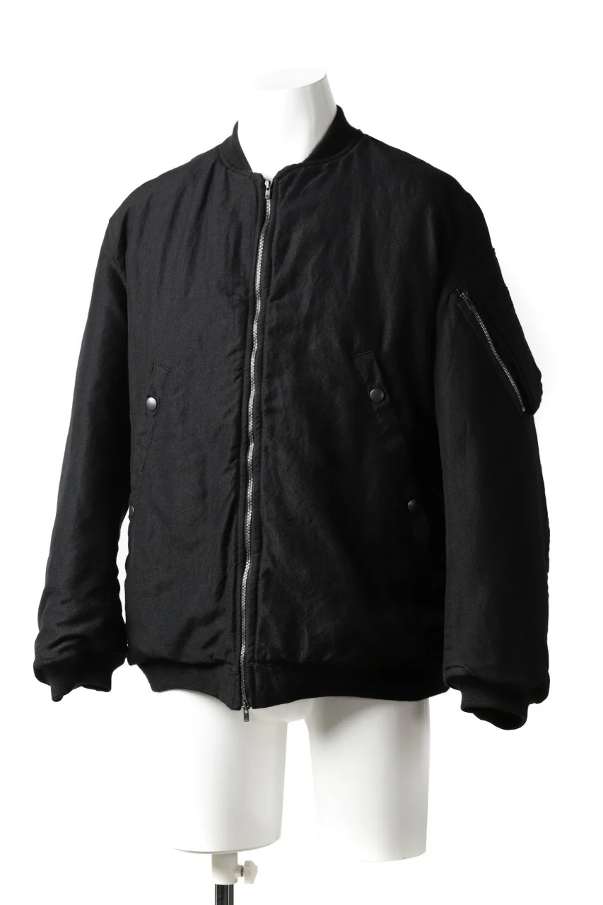 KLASICA FLPC-1 FLIGHT JACKET with BONDED LINING / SERGE WOOL&RAMIE (IRON) - Image 18