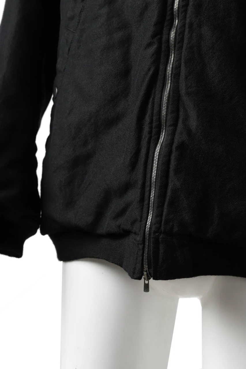 KLASICA FLPC-1 FLIGHT JACKET with BONDED LINING / SERGE WOOL&RAMIE (IRON) - Image 24