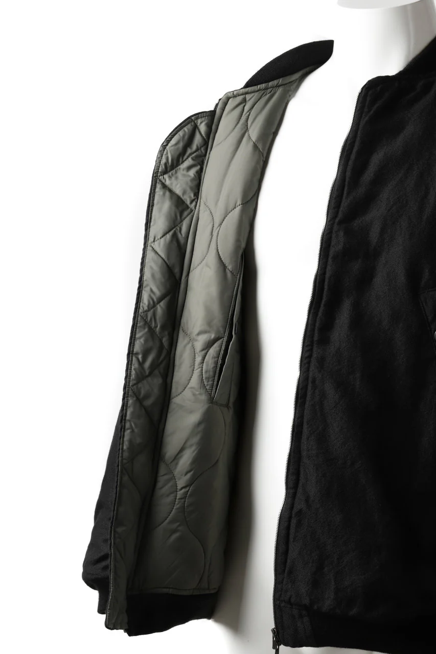 KLASICA FLPC-1 FLIGHT JACKET with BONDED LINING / SERGE WOOL&RAMIE (IRON) - Image 35