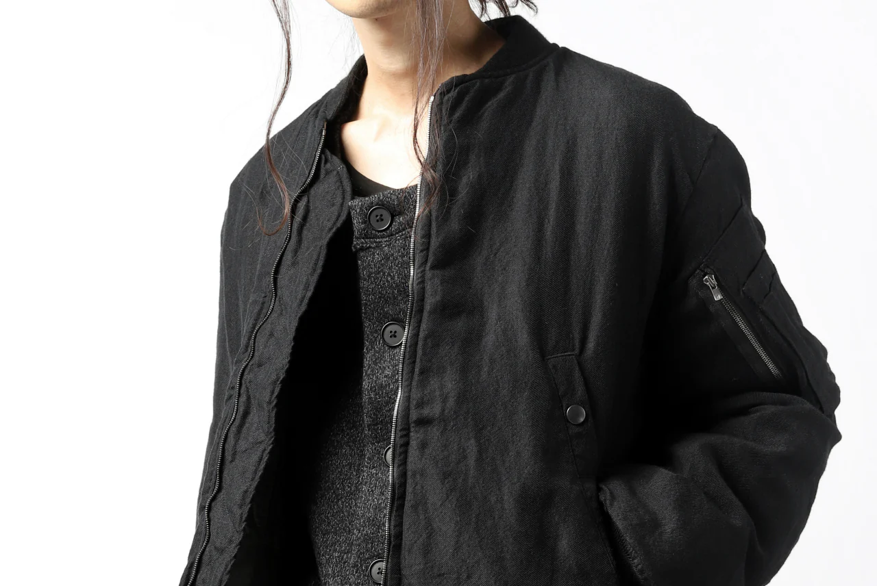 KLASICA FLPC-1 FLIGHT JACKET with BONDED LINING / SERGE WOOL&RAMIE (IRON) - Image 38