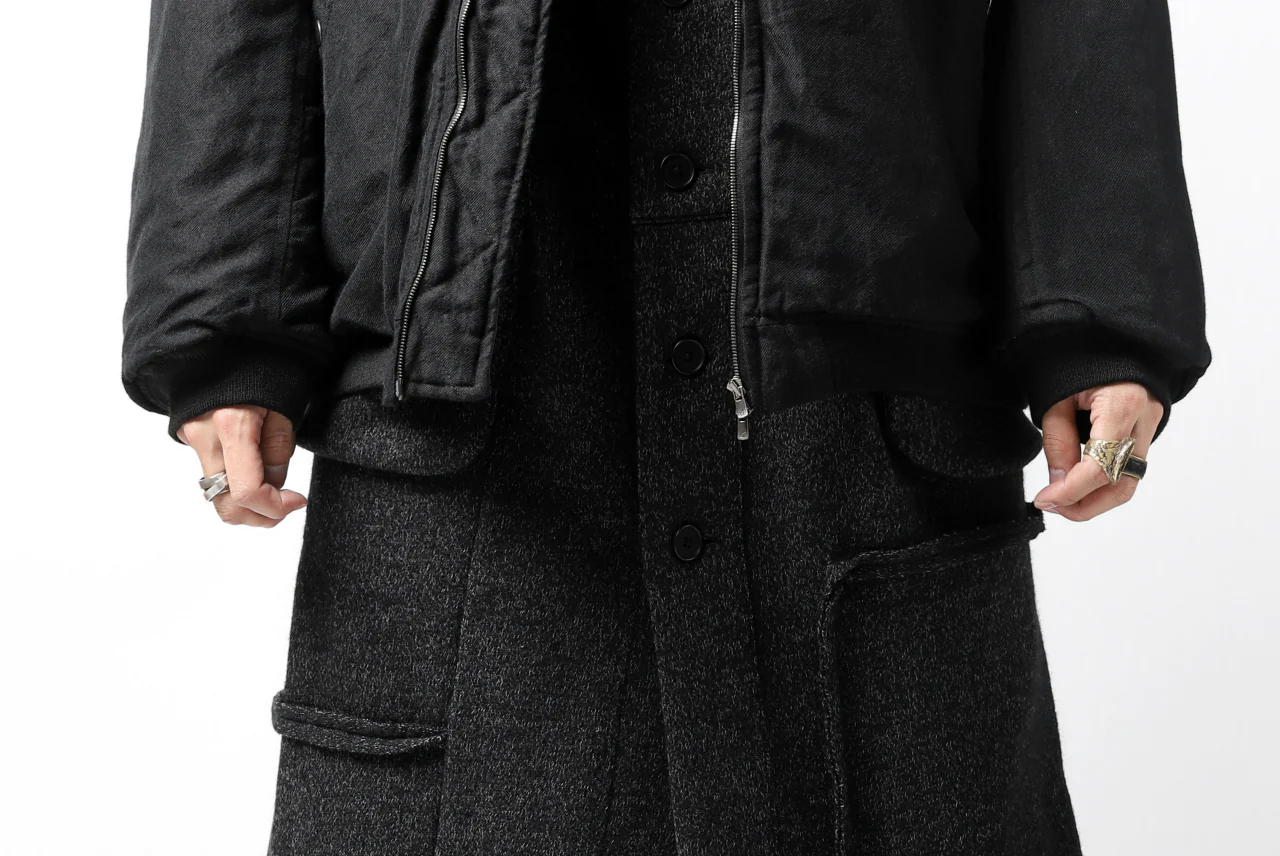 KLASICA FLPC-1 FLIGHT JACKET with BONDED LINING / SERGE WOOL&RAMIE (IRON) - Image 40