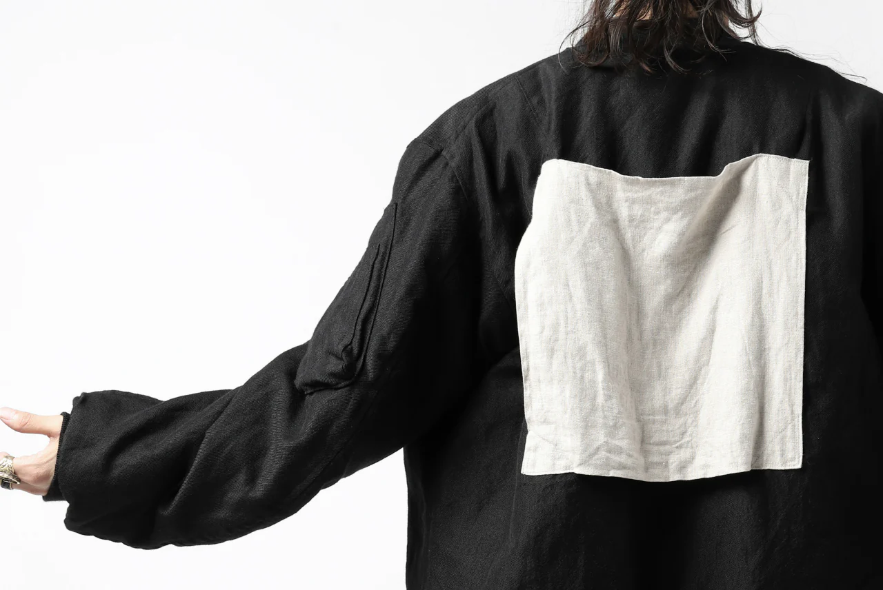 KLASICA FLPC-1 FLIGHT JACKET with BONDED LINING / SERGE WOOL&RAMIE (IRON) - Image 41