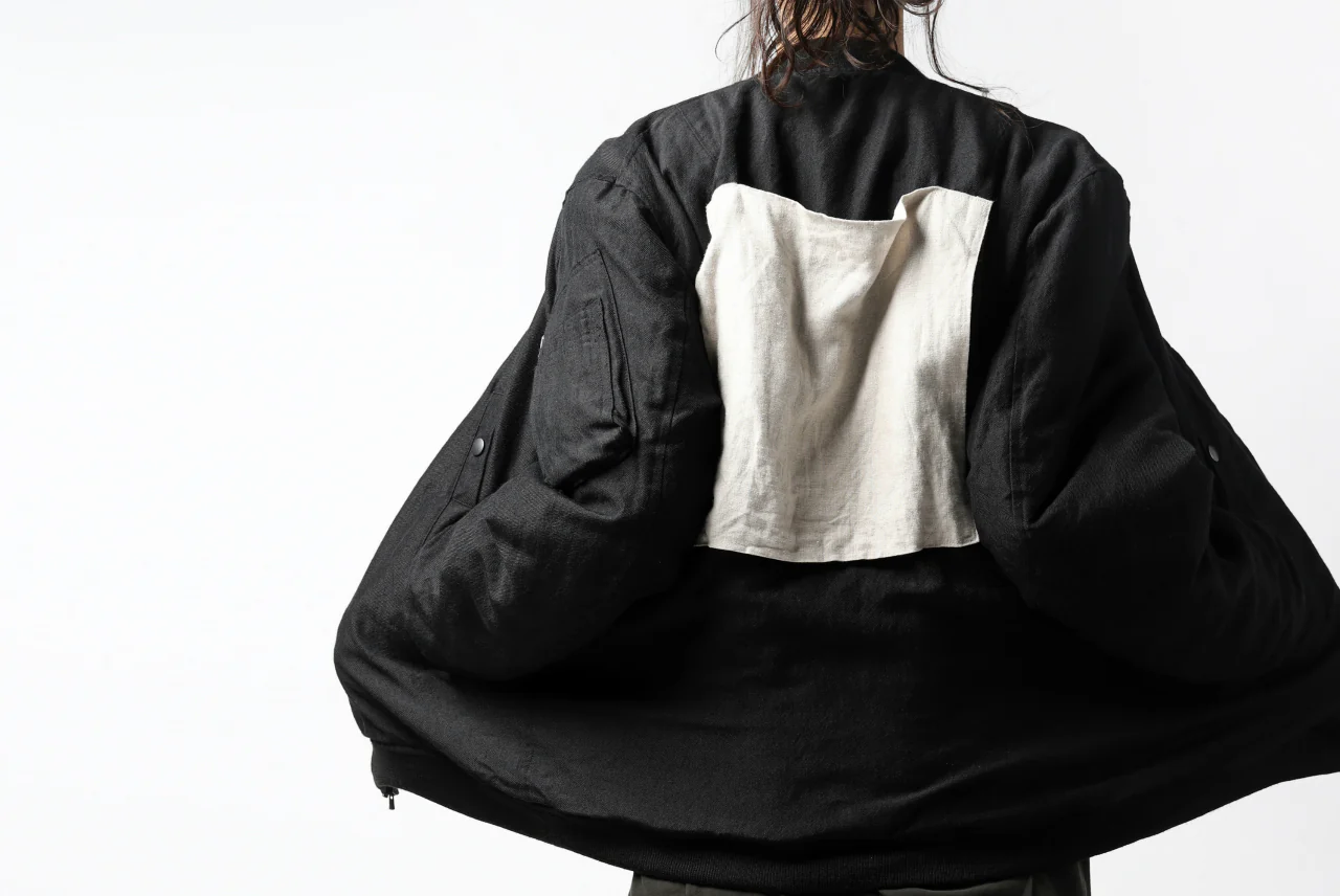 KLASICA FLPC-1 FLIGHT JACKET with BONDED LINING / SERGE WOOL&RAMIE (IRON) - Image 42