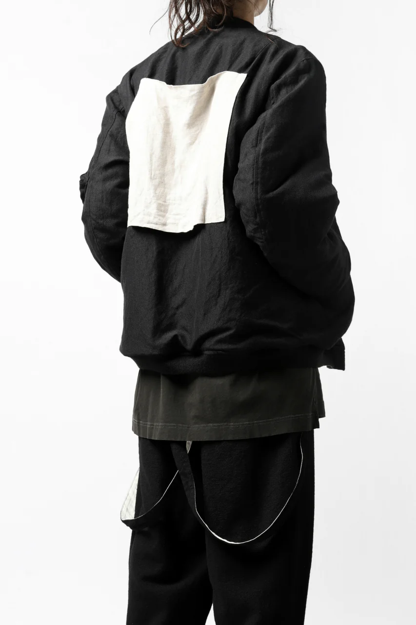 KLASICA FLPC-1 FLIGHT JACKET with BONDED LINING / SERGE WOOL&RAMIE (IRON) - Image 9