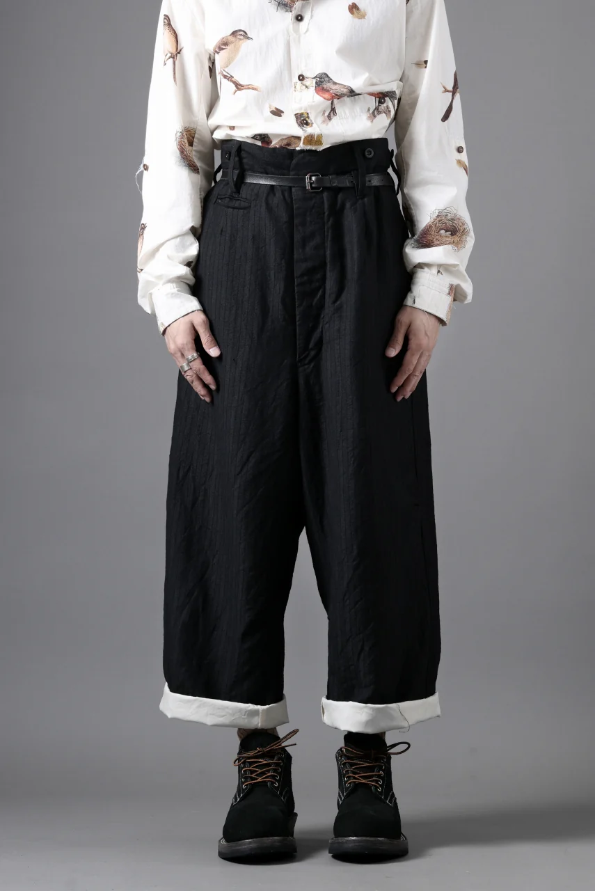 KLASICA GALWAY - Hb CUT OFF BOLD STRAIGHT TROUSERS / HIGH DENSITY HERRING BONE (DARK NIGHT) - Image 2