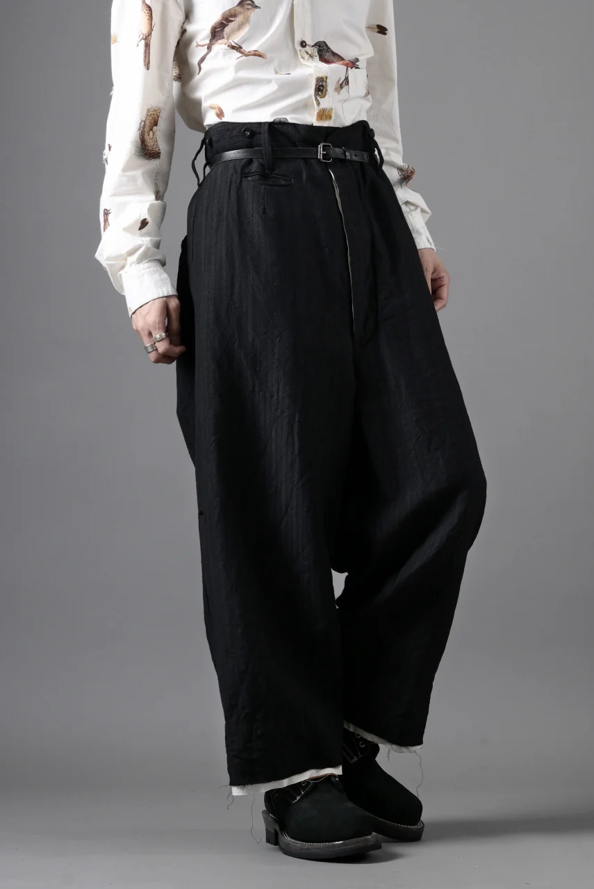 KLASICA GALWAY - Hb CUT OFF BOLD STRAIGHT TROUSERS / HIGH DENSITY HERRING BONE (DARK NIGHT) - Image 3