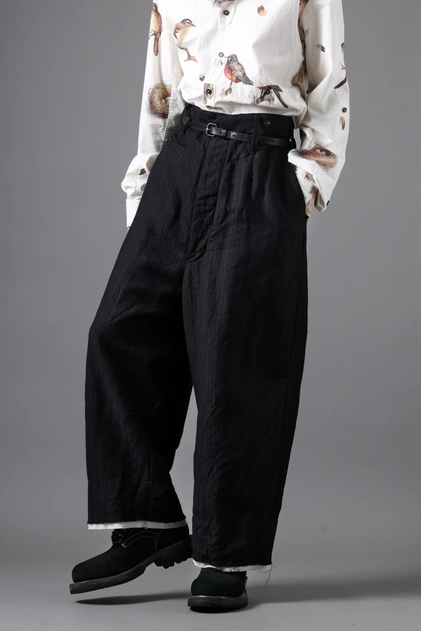KLASICA GALWAY - Hb CUT OFF BOLD STRAIGHT TROUSERS / HIGH DENSITY HERRING BONE (DARK NIGHT) - Image 5