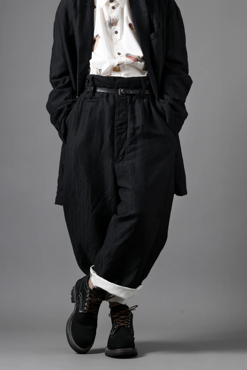 KLASICA GALWAY - Hb CUT OFF BOLD STRAIGHT TROUSERS / HIGH DENSITY HERRING BONE (DARK NIGHT) - Image 8