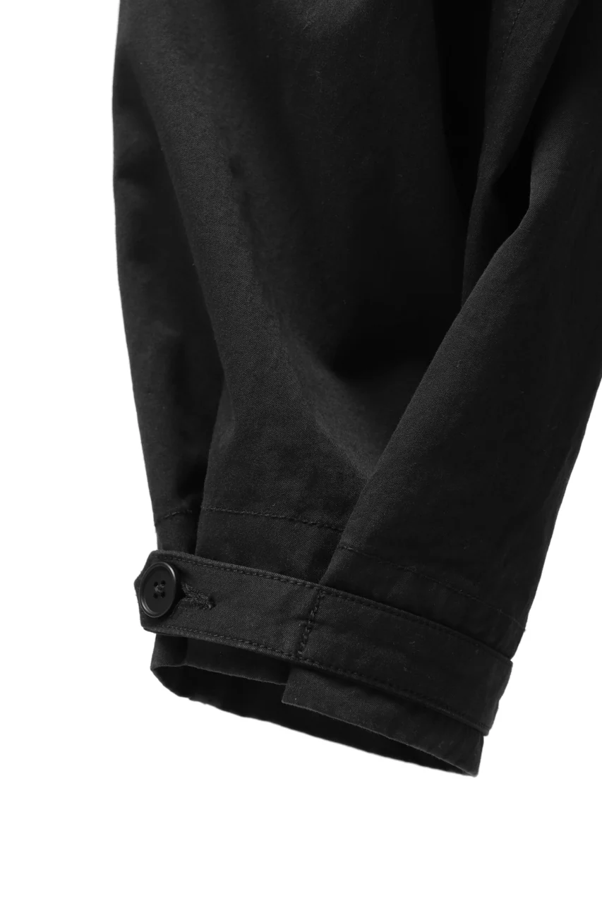 KLASICA GARNER EXTRA WIDE STRING TROUSERS / HIGH DENSITY MATT TWILL (BLACK) - Image 11
