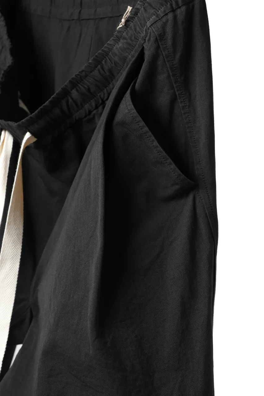 KLASICA GARNER EXTRA WIDE STRING TROUSERS / HIGH DENSITY MATT TWILL (BLACK) - Image 13