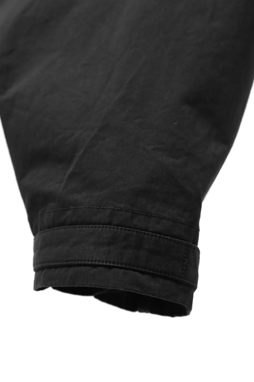 KLASICA GARNER EXTRA WIDE STRING TROUSERS / HIGH DENSITY MATT TWILL (BLACK) - Image 17