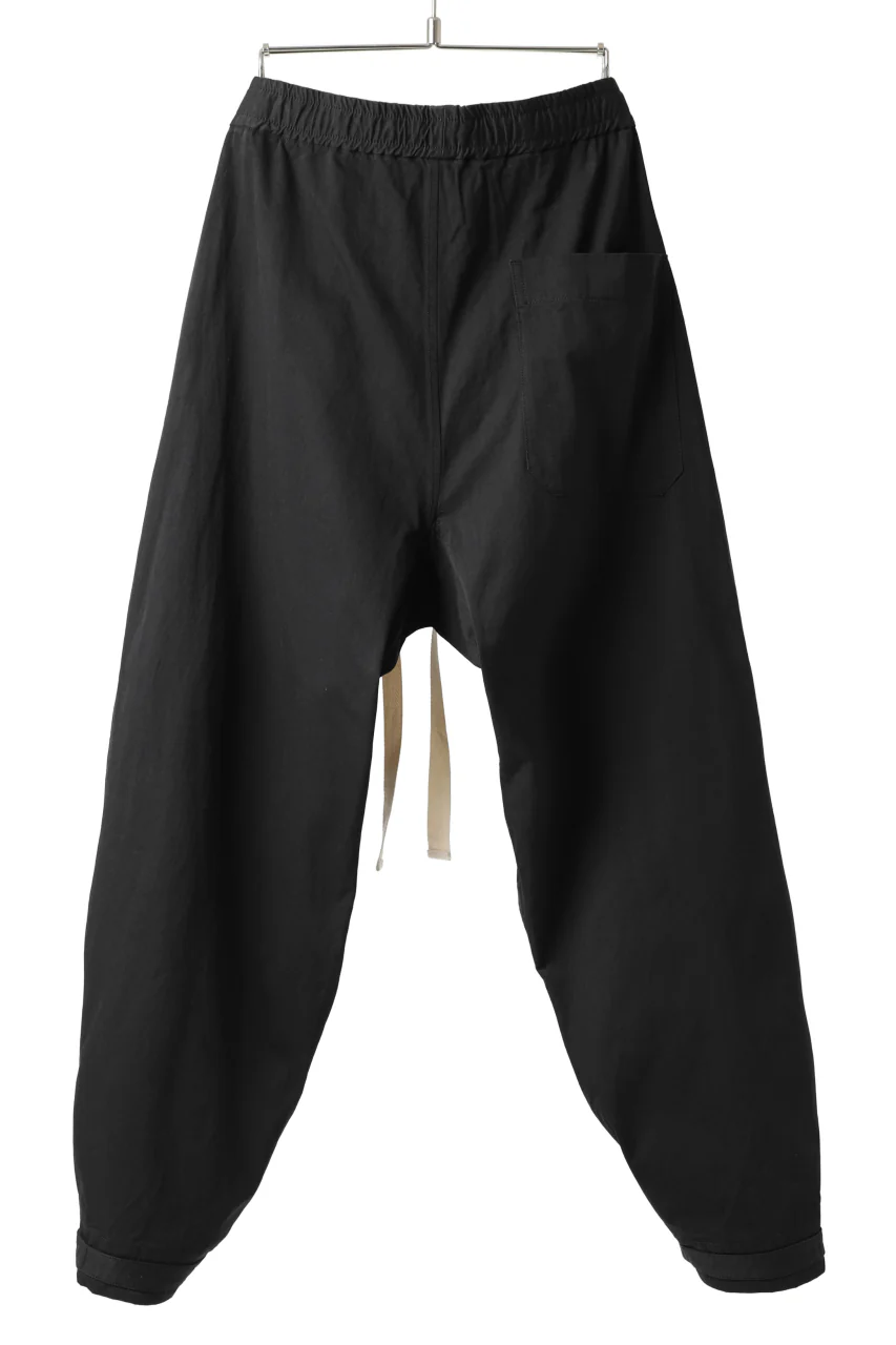 KLASICA GARNER EXTRA WIDE STRING TROUSERS / HIGH DENSITY MATT TWILL (BLACK) - Image 3