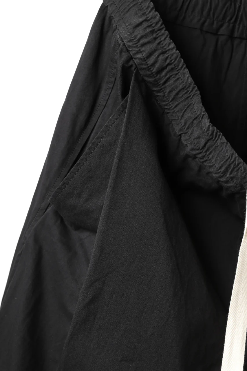KLASICA GARNER EXTRA WIDE STRING TROUSERS / HIGH DENSITY MATT TWILL (BLACK) - Image 8