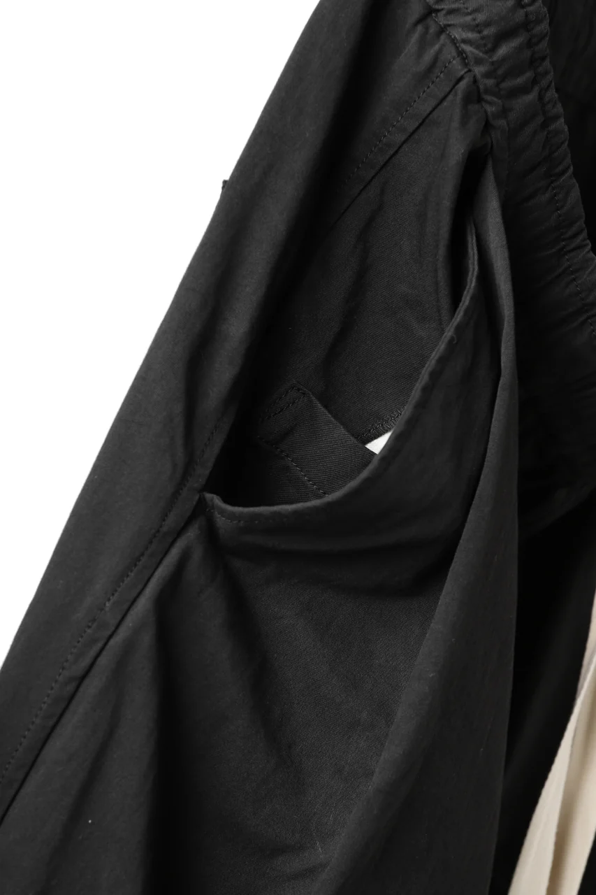 KLASICA GARNER EXTRA WIDE STRING TROUSERS / HIGH DENSITY MATT TWILL (BLACK) - Image 9
