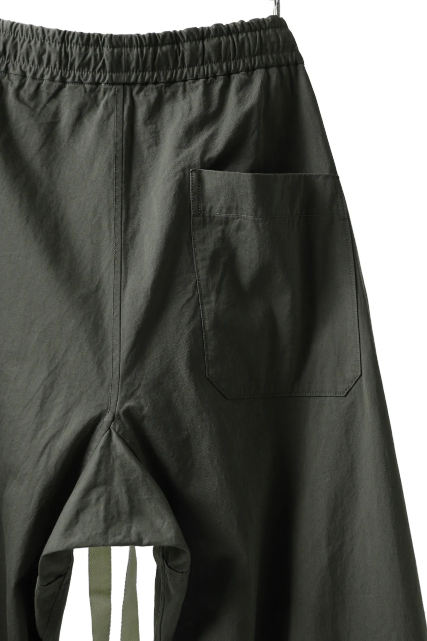 KLASICA GARNER EXTRA WIDE STRING TROUSERS / HIGH DENSITY MATT TWILL (OLIVE) - Image 14