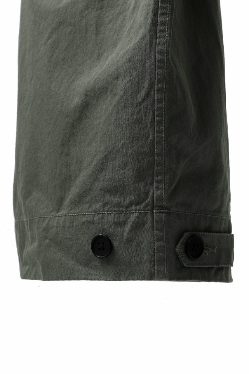 KLASICA GARNER EXTRA WIDE STRING TROUSERS / HIGH DENSITY MATT TWILL (OLIVE) - Image 15