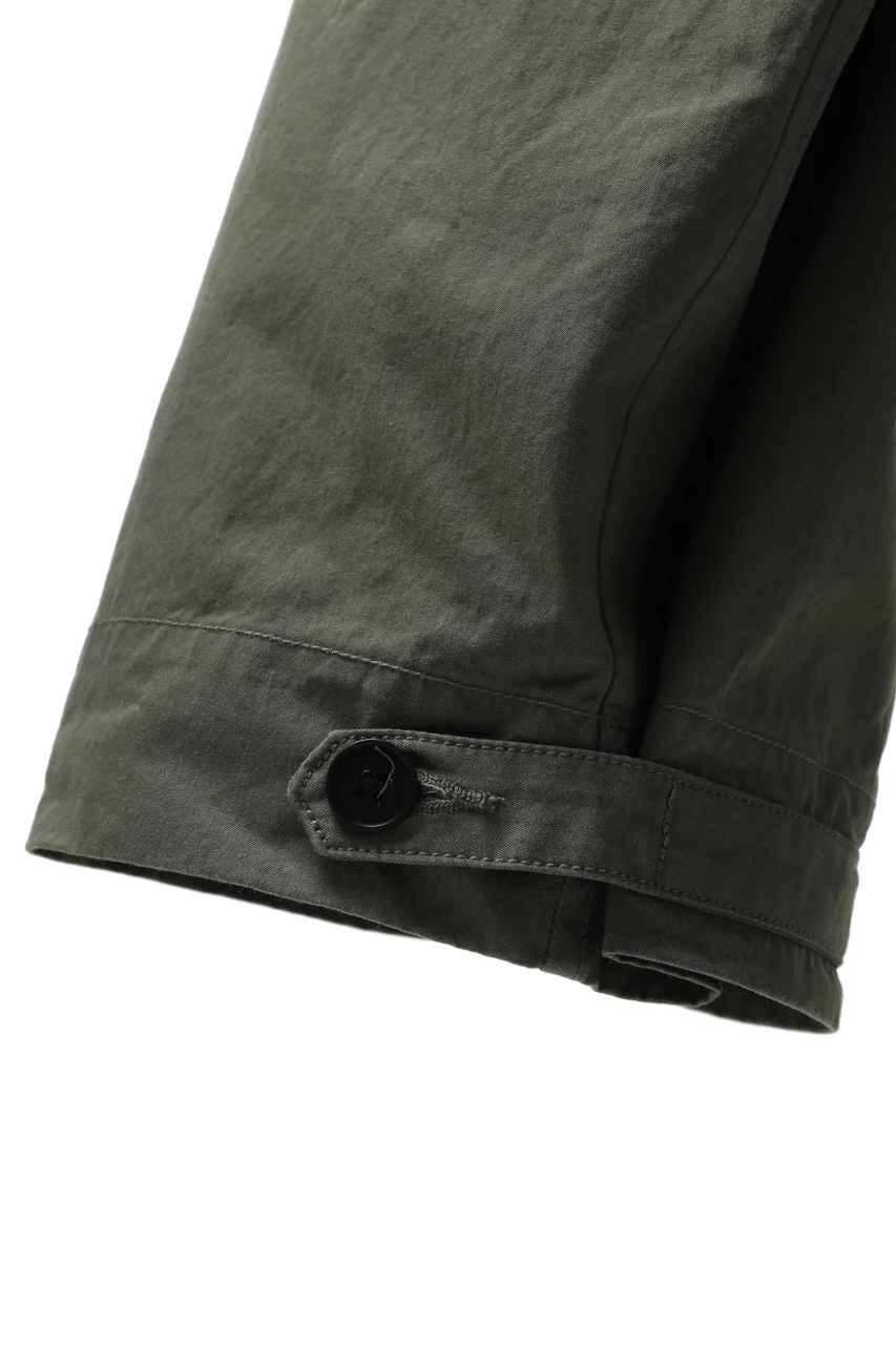 KLASICA GARNER EXTRA WIDE STRING TROUSERS / HIGH DENSITY MATT TWILL (OLIVE) - Image 16