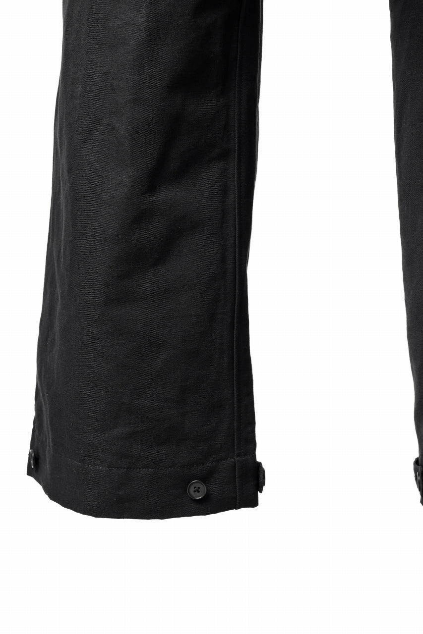 KLASICA GARNER WIDE STRING PANTS / TRI UNION HIGH DENSITY GABARDINE (BLACK) - Image 11
