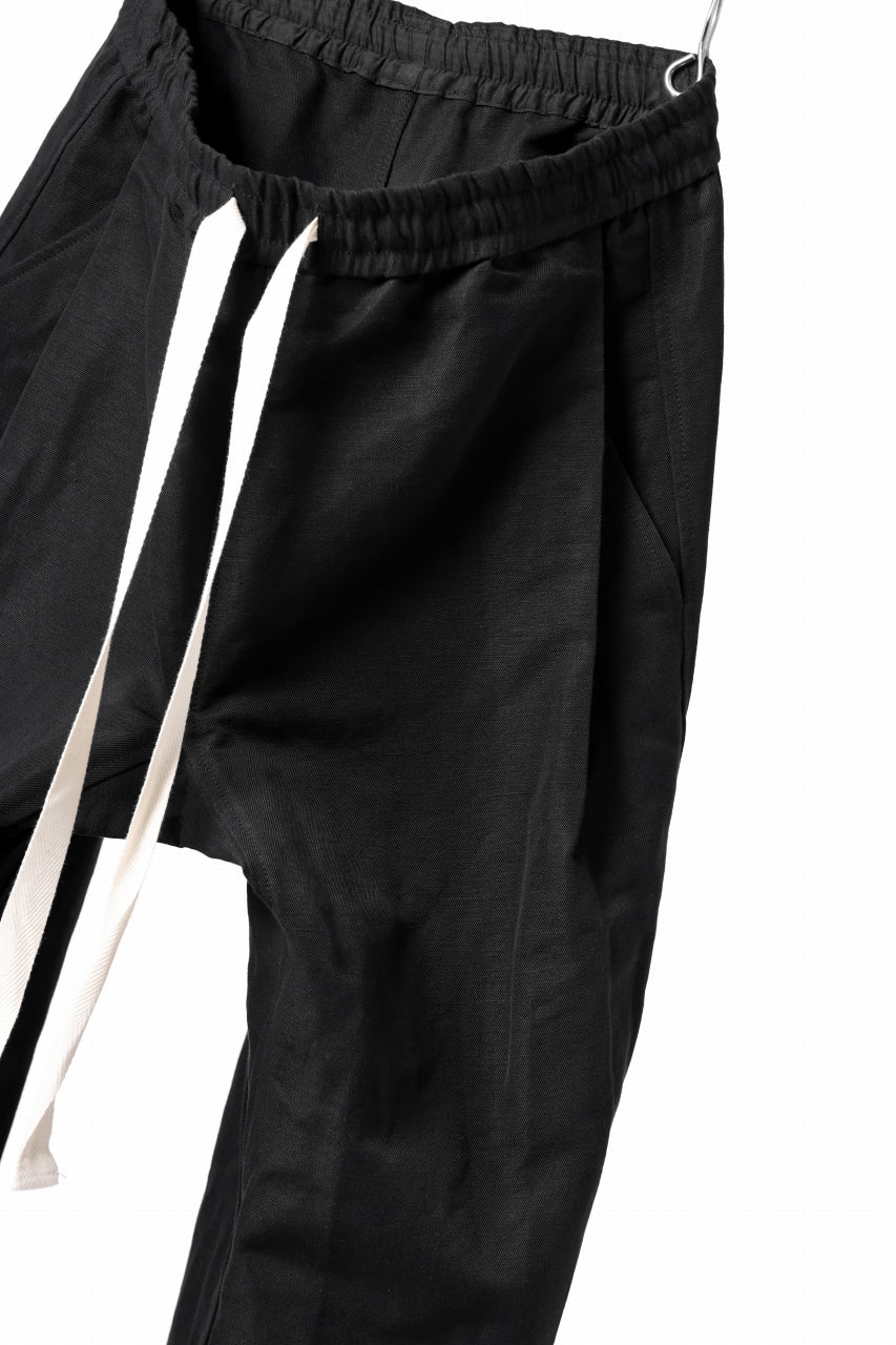 KLASICA GARNER WIDE STRING PANTS / TRI UNION HIGH DENSITY GABARDINE (BLACK) - Image 13