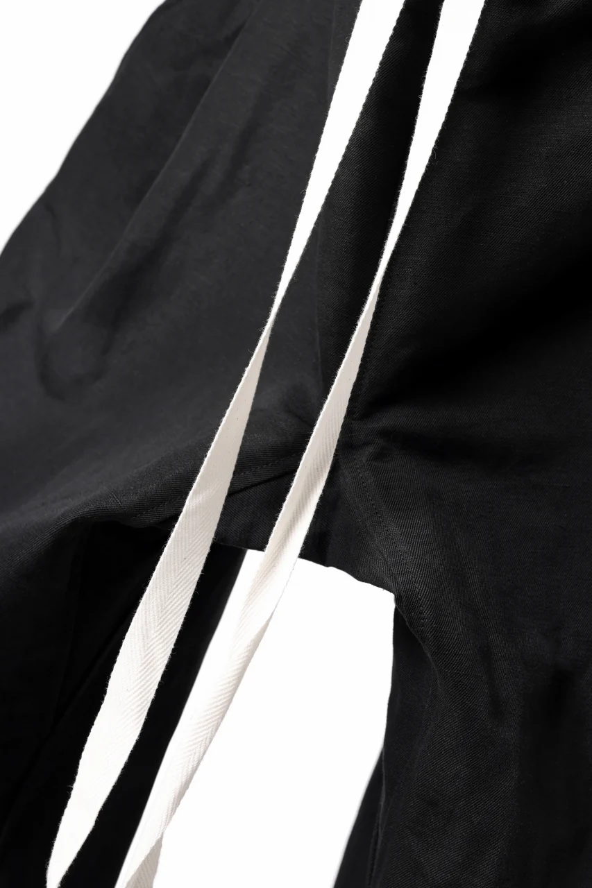KLASICA GARNER WIDE STRING PANTS / TRI UNION HIGH DENSITY GABARDINE (BLACK) - Image 14