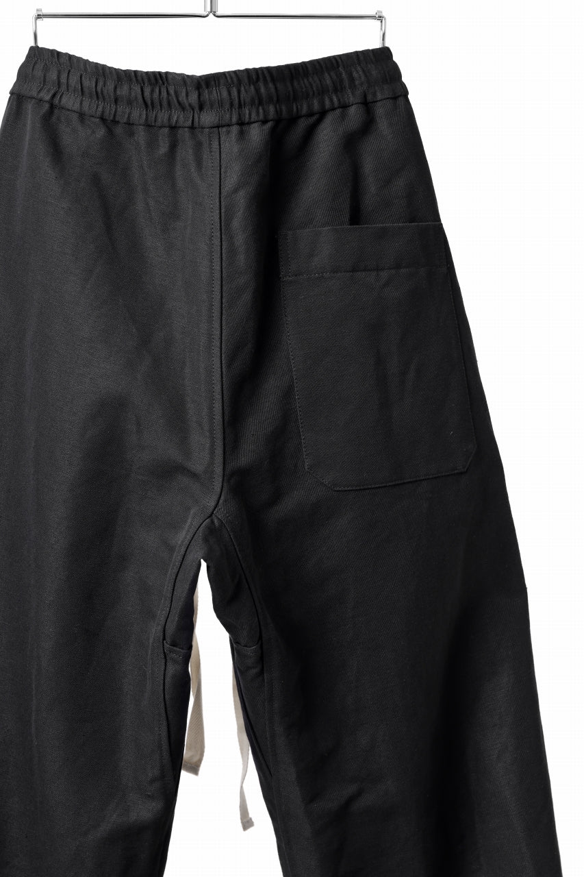 KLASICA GARNER WIDE STRING PANTS / TRI UNION HIGH DENSITY GABARDINE (BLACK) - Image 18