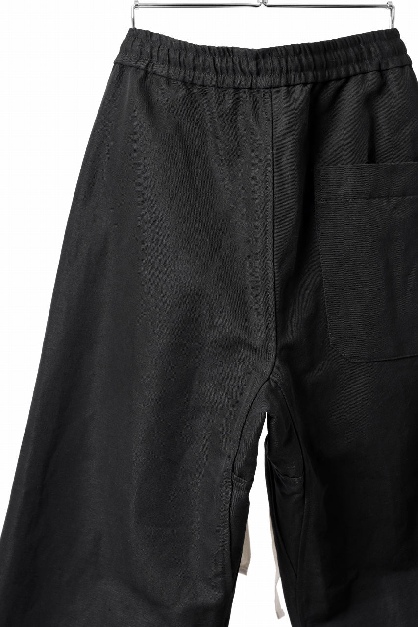 KLASICA GARNER WIDE STRING PANTS / TRI UNION HIGH DENSITY GABARDINE (BLACK) - Image 19
